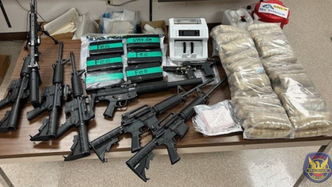 Parte de las armas confiscadas en Operation Night Owl.