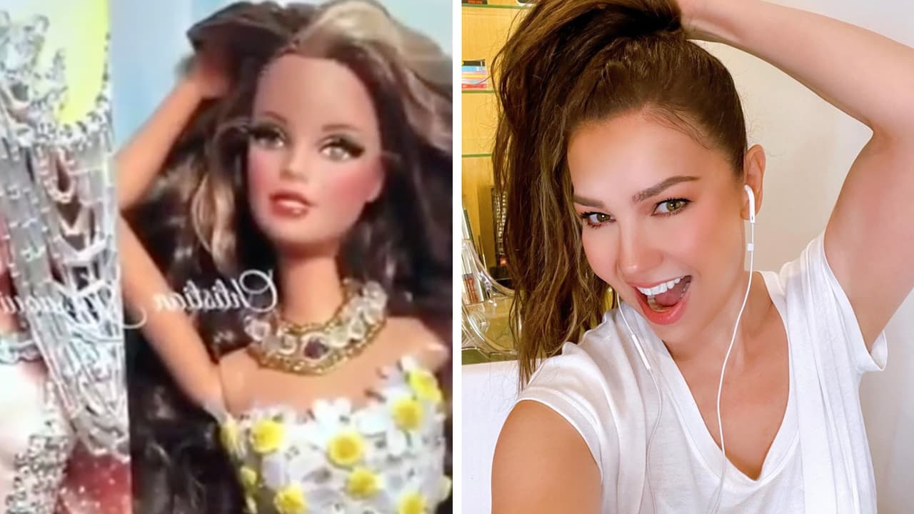 No vas a creer cuántas muñecas Barbie tiene Thalía en su colección