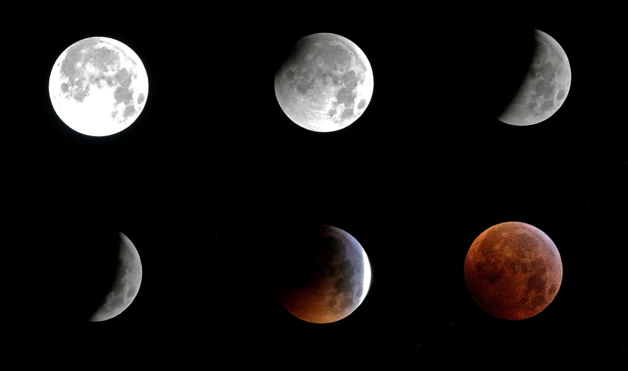 <b>Eclipse lunar:</b> Este fenómeno natural ocurre cuando el sol, la tierra y la luna se alinean de forma perfecta. “La Tierra bloquea parte de la luz del Sol y esta no llega a la luna llena”, 
<a href="https://moon.nasa.gov/news/161/super-blood-moon-your-questions-answered/" target="_blank">explica la NASA. </a>