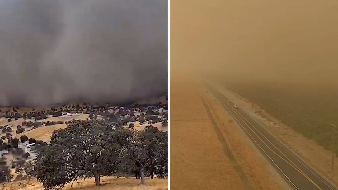 En video, las impresionantes imágenes que dejó la poderosa tormenta de polvo en el Valle Central.