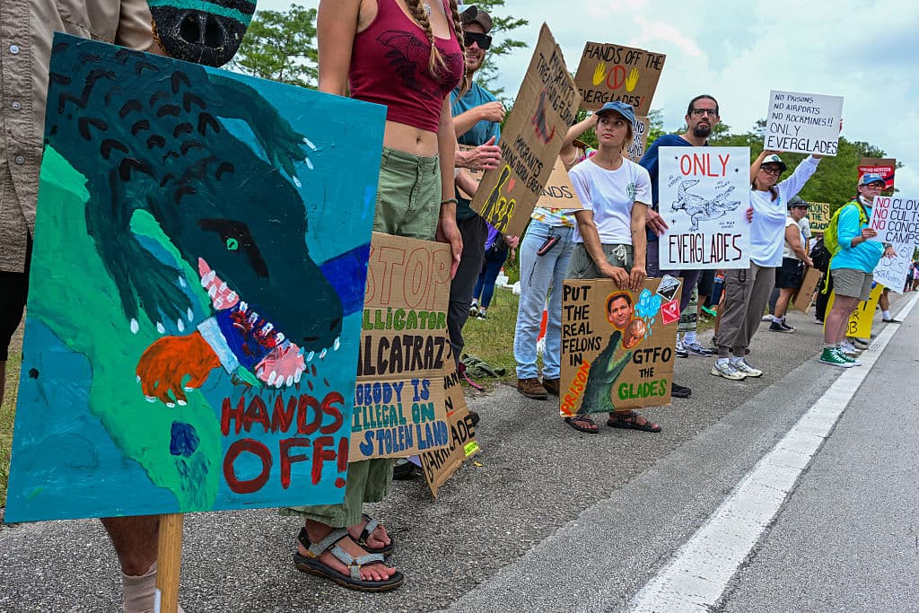 El Centro para la Diversidad Biológica y la organización Amigos de los Everglades 
<b><a href="https://www.univision.com/local/miami-wltv/alligator-alcatraz-everglades-florida" target="_blank">demandaron en la corte federal de Miami, el viernes 27 de junio, pidiendo que se ordenara la paralización de la obra</a></b> hasta que se realice una
<b> revisión ambiental</b> y se permita un 
<b>debate público</b>.