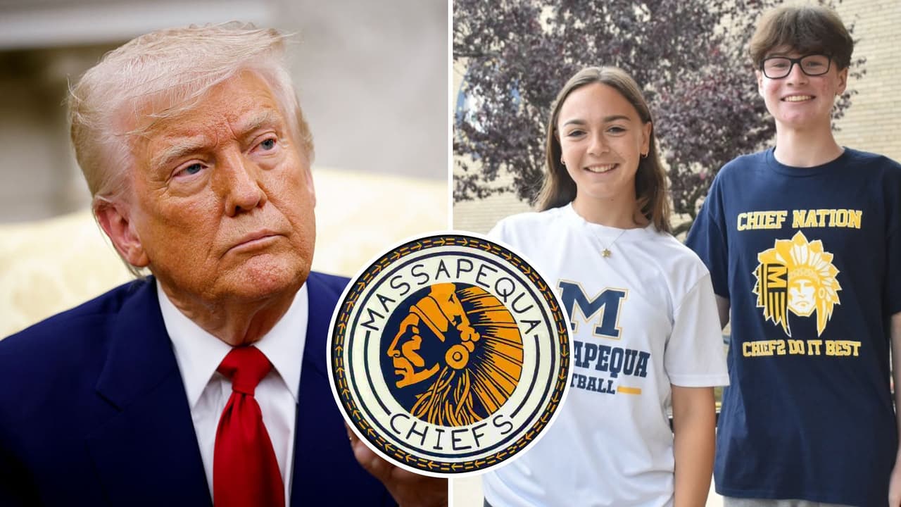 Trump enfrenta otra vez a Nueva York, ahora para defender el logotipo nativo americano de una escuela