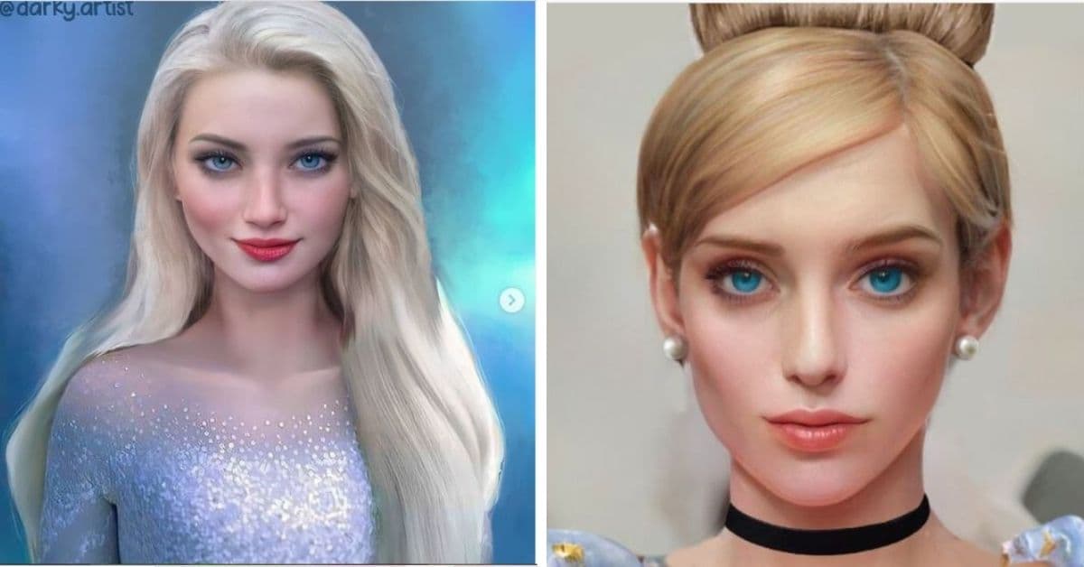 Artista dibujó a los personajes de Disney en su versión realista: cautivan con su belleza