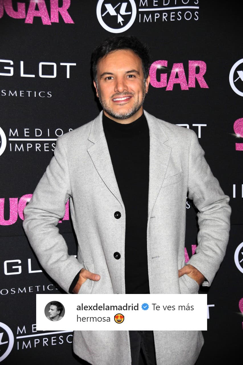 El actor 
<b>Alejandro de la Madrid</b> no dejó pasar la oportunidad de mencionar lo "hermosa" que se ve su amiga.