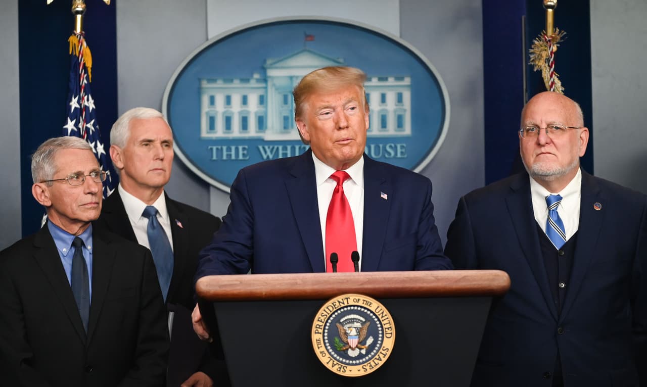 El presidente Trump habla durnte una conferencia de prensa desde la Casa Blanca sobre el Covid-19, la enfermedad que produce el nuevo coronavirus.