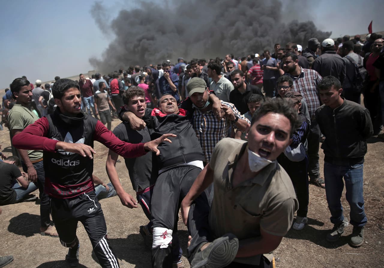 Autoridades palestinas aseguran que los muertos y heridos fueron a consecuencia de disparos de balas convencionales.