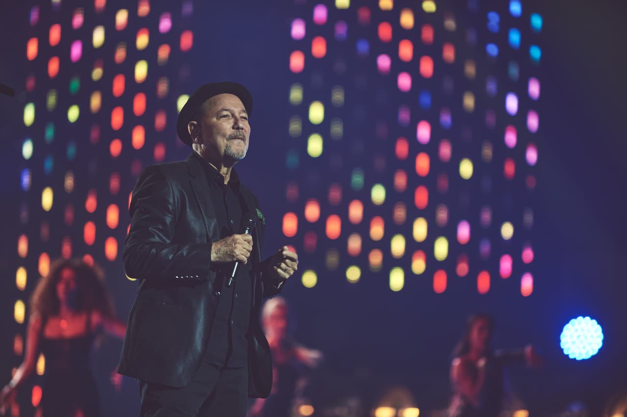 Y la emoción y el talento subieron a tope cuando 
<b>Rubén Blades</b> llegó al escenario en los ensayos.