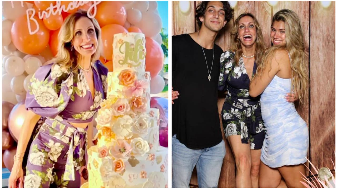 Con un banquetazo de comida y pastel de 4 pisos: así celebró Lili Estefan sus 55 años