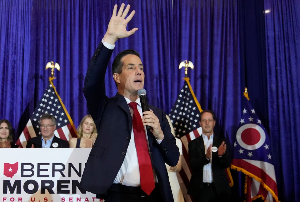El candidato republicano al Senado por Ohio, Bernie Moreno, el martes 5 de noviembre de 2024 en Westlake, Ohio.