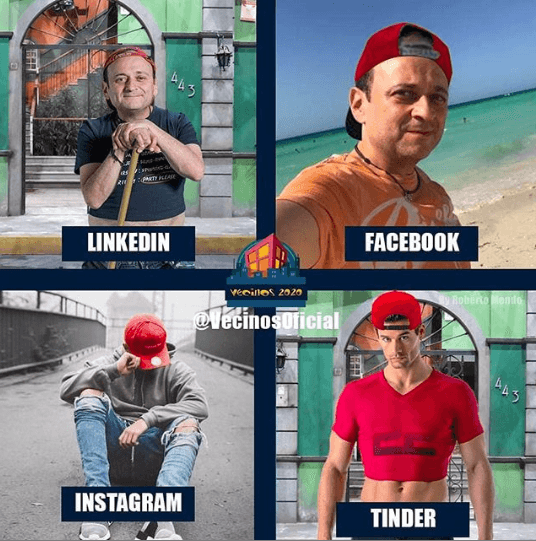 ¡Qué viralizado, qué tendencioso! La cuenta oficial de Vecinos aprovechó la tendencia y utilizó la imagen de nuestro conserje estrella para mostrar las fotografías perfectas para cada red social ¿Cuál es tu favorita? 
<br>