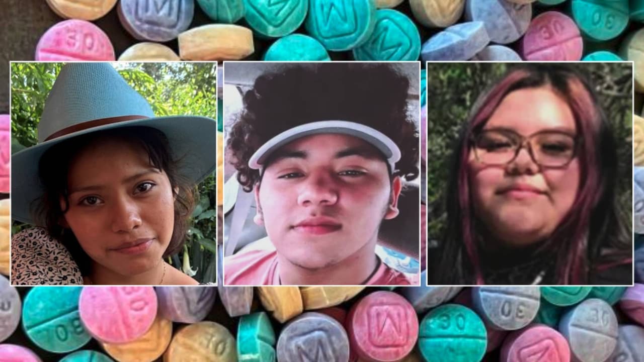 <a href="https://www.univision.com/local/los-angeles-kmex/madre-melanie-ramos-victima-sobredosis-fentanilo-muerte-escuela-hollywood" target="_blank">Melani Ramos</a> de 15 años, 
<a href="https://www.univision.com/local/los-angeles-kmex/muere-luna-hinojosa-menor-de-14-anos-por-sobredosis-en-la-puente-video" target="_blank">Luna Espinosa</a> de 14 y 
<a href="https://www.univision.com/local/los-angeles-kmex/fentanilo-sobredosis-alessandro-sunsin-muerte-california" target="_blank">Alessandro Sunsin </a>d e 19, fueron identificados por las autoridades como los estudiantes que murieron tras consumir pastillas con fentanilo en menos de 10 días.