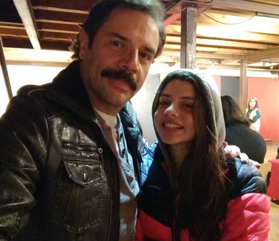 Héctor Parra y su hija Daniela.