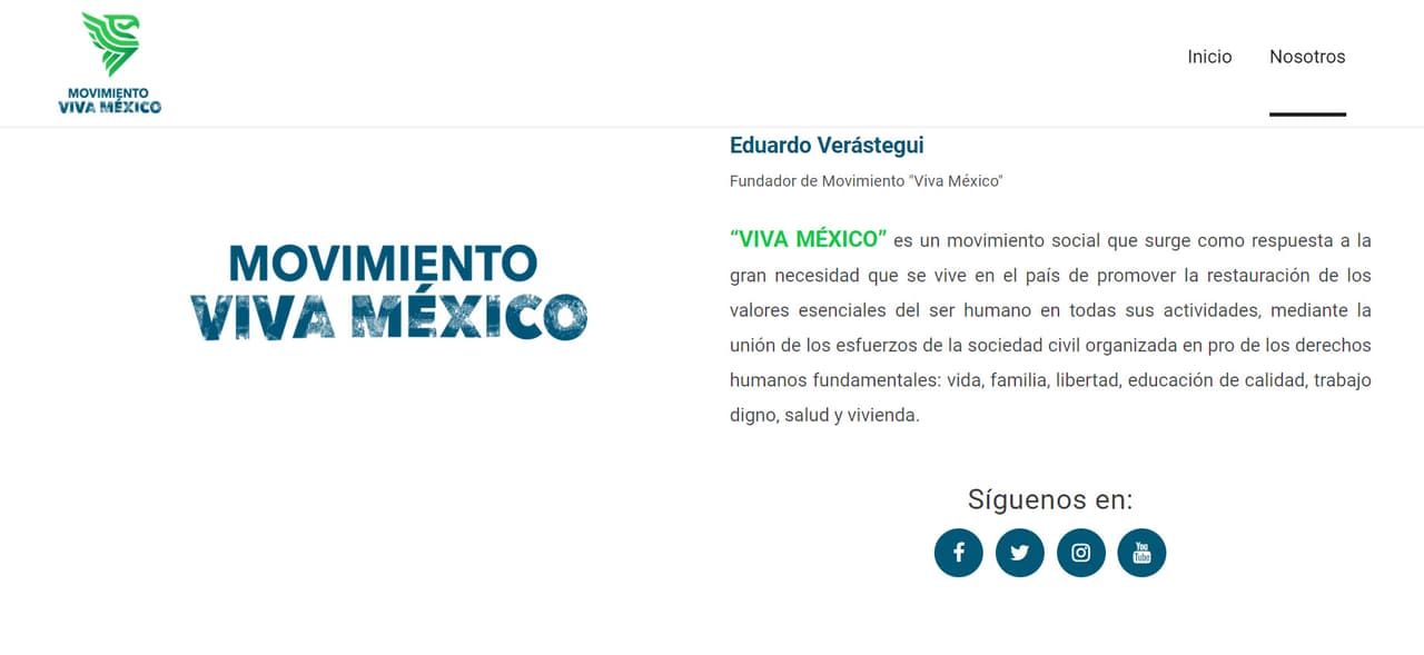 También fundó el 
<a href="https://www.movimientovivamexico.org/?fbclid=IwAR0g0bRAgUDwBDLVgRwS0qS95wBl2ClotP-oqEVxeaLN_IuKRGl0Ww0qJSo" target="_blank">Movimiento Viva México</a>, el cual busca "defender la vida, la familia, los grupos vulnerables, luchamos contra la esclavitud y toda violencia".
<br>