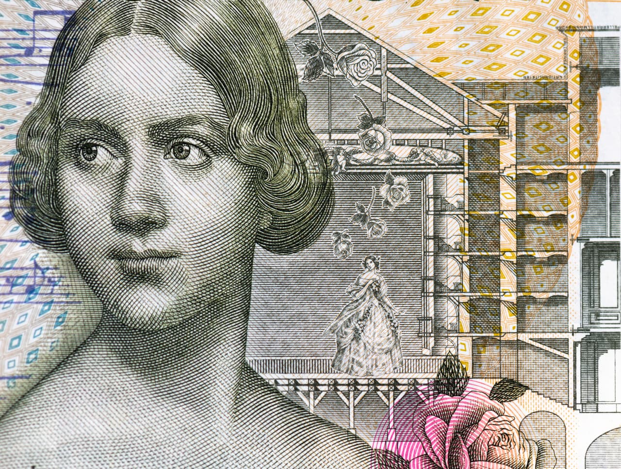 <h3 class="cms-H3-H3">Jenny Lind (1820 - 1887)</h3>
<br>
<br>🪙
<b> Conocida como: </b>cantante de ópera.
<br>
<br>🪙 
<b>País: </b>Suecia.
<br>
<br>🪙 
<b>Denominación:</b> 50 coronas.
<br>
