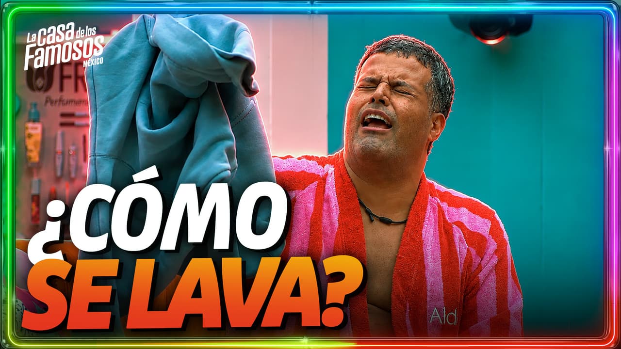 ¿Por colores y con jabón de trastes? Aldo sufre en el día de lavar ropa