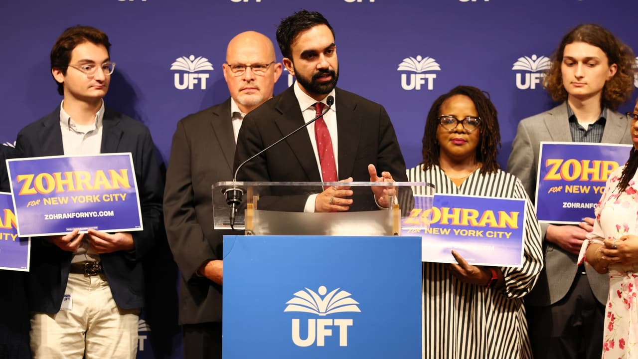 Mamdani recibe el apoyo del sindicato UFT, el más fuerte de Nueva York: “Es el momento de unirnos”