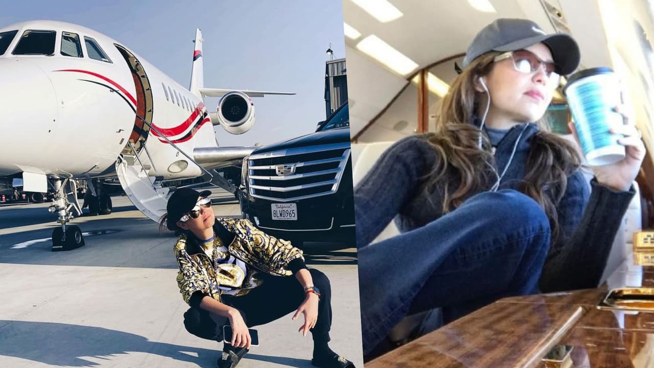 <h3 class="cms-H3-H3">Thalía </h3>
<br>
<br>El avión de 
<a href="https://www.univision.com/musica/thalia-ricky-martin-y-bad-bunny-celebran-el-mes-del-movimiento-lgtbq" target="_blank">Thalía </a>cuenta con todas las comodidades, que van desde pantallas de TV, amplios asientos que se convierten en camas, baño completo y una cocina para preparar sus alimentos. Algunos detalles como una exclusiva vajilla mexicana y una sala de belleza son algunos de los lujos que disfruta la artista, pues estos le dan majestuosidad al aeroplano.