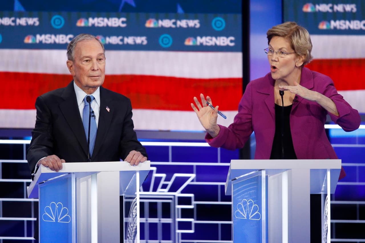 <b><a href="https://www.univision.com/temas/elizabeth-warren-1">Elizabeth Warren</a></b> fue una de las más duras con Mike Bloomberg por su historial de acuerdos de confidencialidad que varias mujeres han firmado. Le exigió que liberara de la confidencialidad a esas mujeres. El exalcalde neoyorquino se negó y dijo: "Tal vez no les gustó una broma que conté... no vamos a terminar estos acuerdos porque se hicieron de manera consensuada".