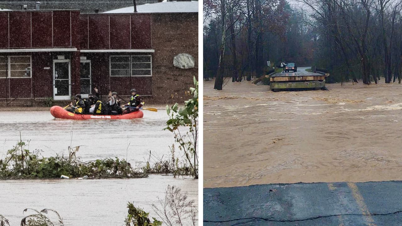 Las inundaciones de gran magnitud han dejado casas y 
<a href="https://www.univision.com/local/north-carolina-wuvc/las-torrenciales-lluvias-dejan-inundaciones-en-carolina-del-norte-este-es-el-pronostico-del-tiempo-video">carreteras bajo el agua en Carolina del Norte.</a>