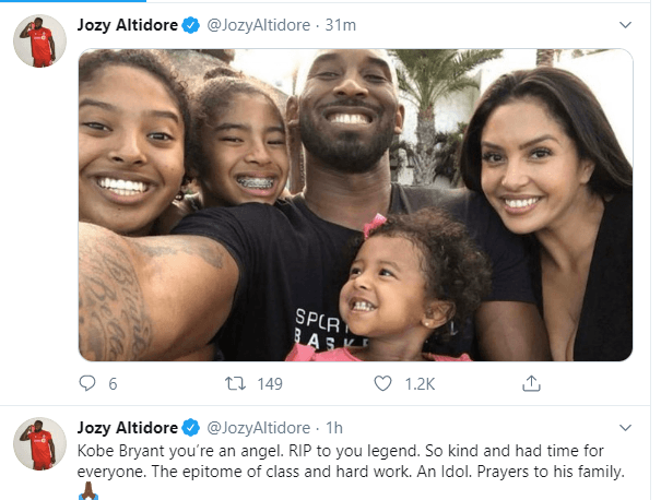 Otros deportistas como
<b> Jozy Altidore,</b> de la selección nacional de soccer de Estados Unidos, lo describió como alguien que siempre tenía tiempo para todo el mundo.