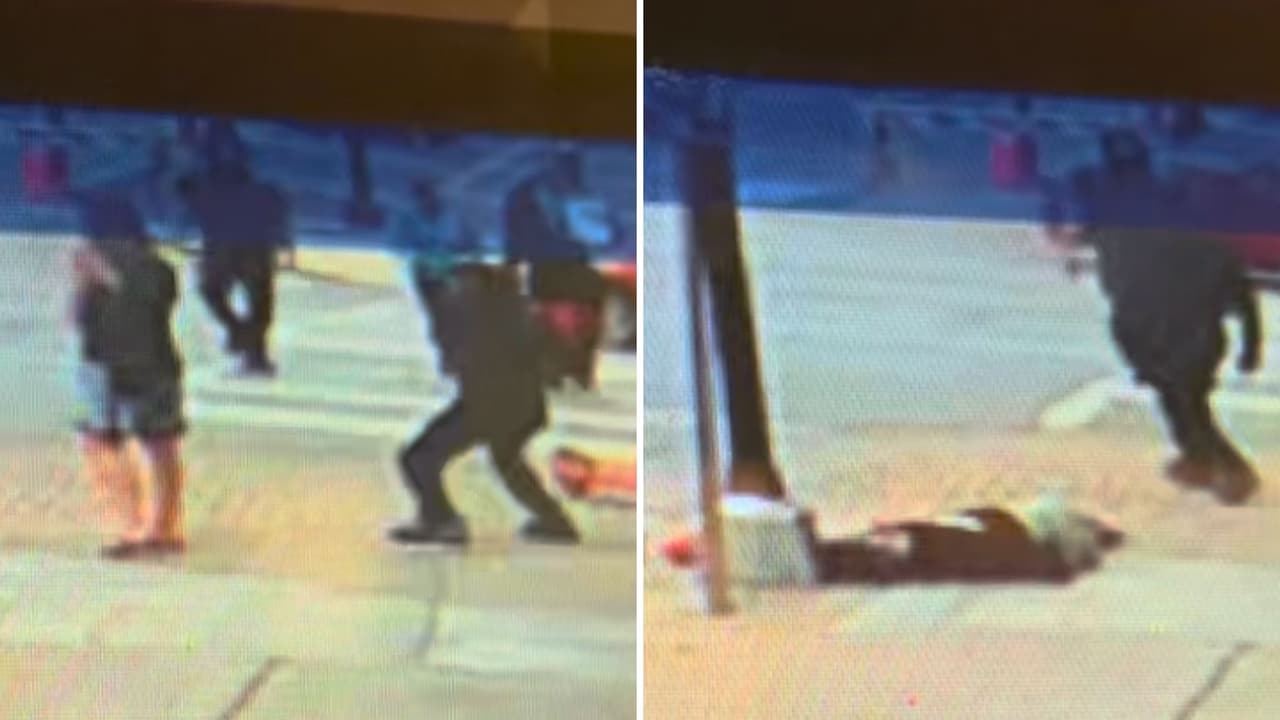 En el video
<b>, se observa al sospechoso golpeando a la mujer en la cabeza con un objeto.</b> El impacto hizo que ella cayera, golpeándose nuevamente contra el pavimento. 
<b>El sospechoso es descrito como un hombre de piel oscura y barba.</b> En el momento del ataque, 
<b>vestía una camisa negra de manga larga y pantalones negros.</b>