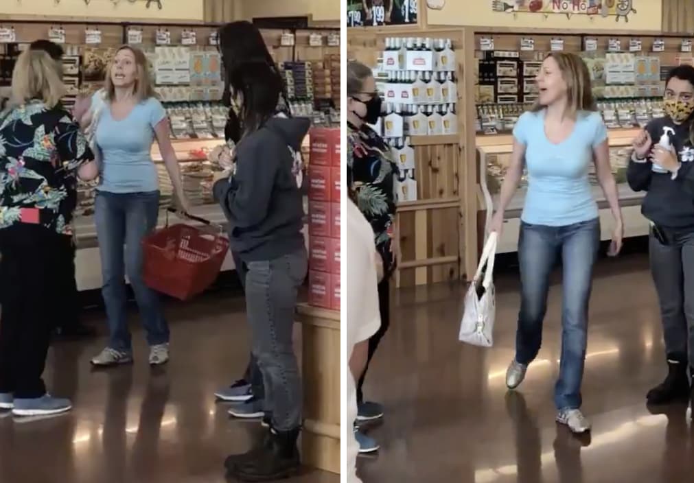 “Cerdos demócratas”: clienta de Trader Joe’s en California enfurece cuando le piden usar máscara