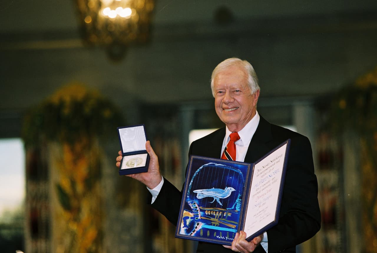 Ceremonia del Premio Nobel, en Oslo, Noruega. Diciembre de 2002.
