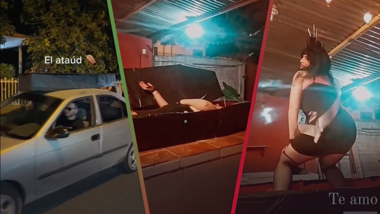 Joven celebra su cumpleaños con fiesta temática de funeral y su llegada en ataúd se viraliza en las redes