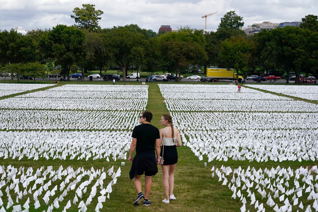 La instalación artística de Brennan ocupa los 20 acres de césped del National Mall en Washington DC, y estará abierta al público hasta el 3 de octubre.