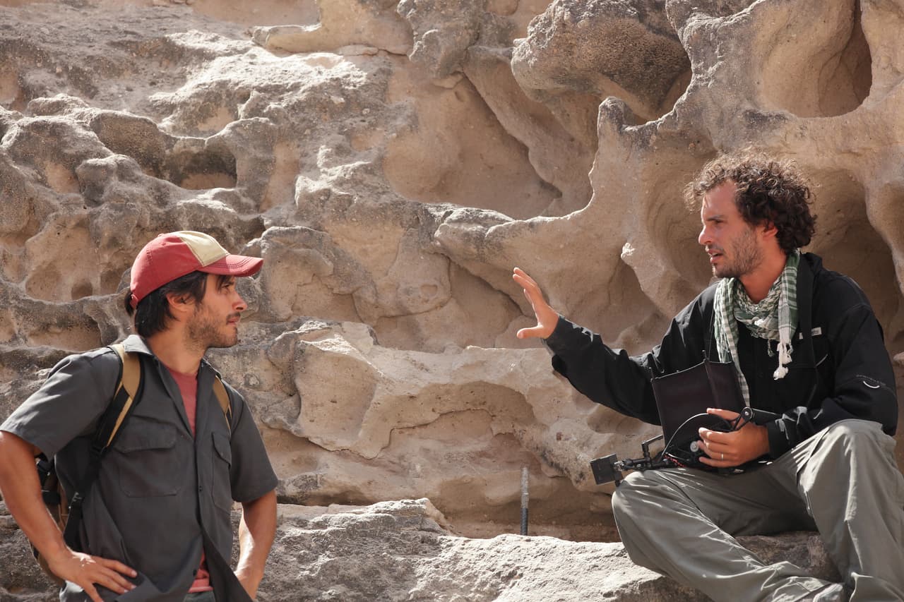 Jonás Cuarón y Gael García Bernal durante el rodaje