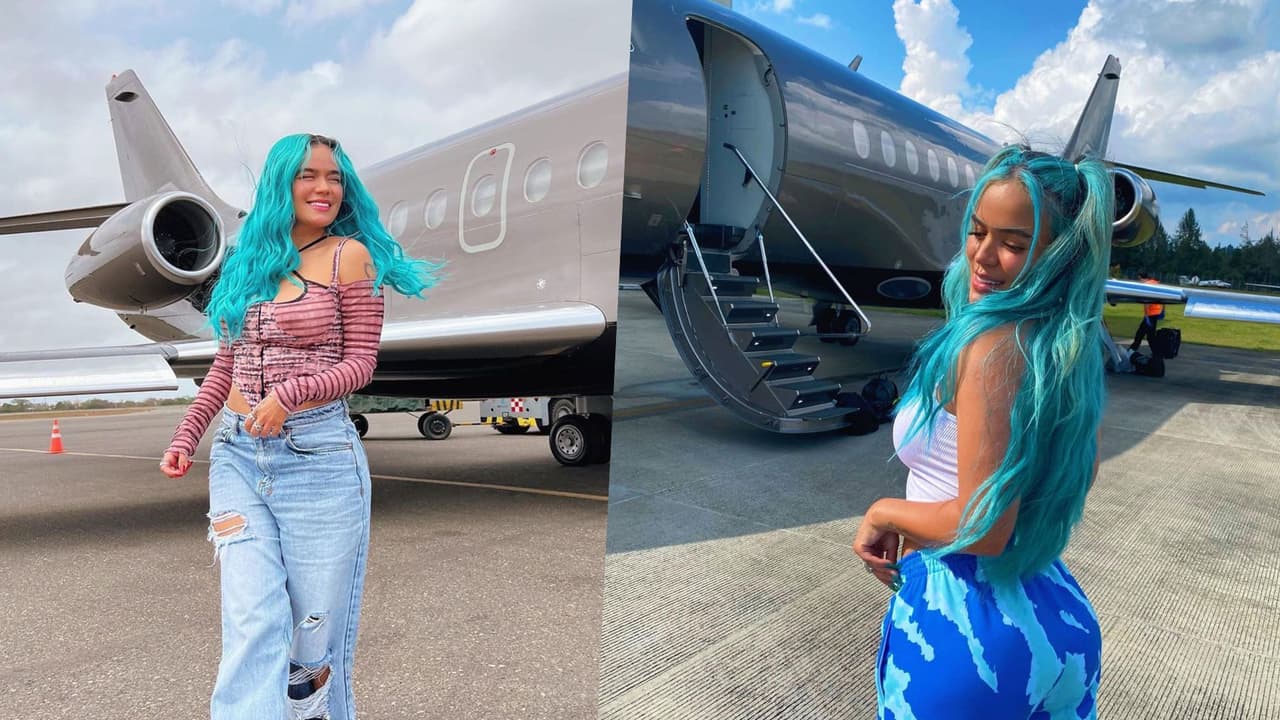 <h3 class="cms-H3-H3">Karol G</h3>
<br>
<br>La colombiana se une al grupo de artistas que tienen su propio avión privado. J Balvin puso en venta una de sus aeronaves y 
<a href="https://www.univision.com/musica/karol-g-y-su-coleccion-automoviles-deportivos-fotos" target="_blank">Karol G aprovechó para comprar</a> el majestuoso avión. La artista nombró a su adquisición “Tusa Airlines”, y ha prestado su jet para eventos benéficos.