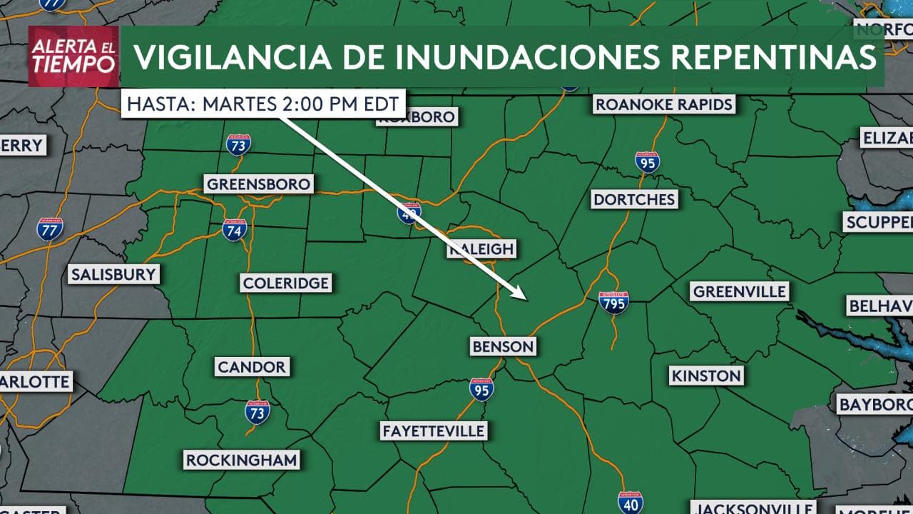 La mayor amenaza de las 
<a href="https://www.univision.com/temas/inundaciones">inundaciones</a> será a lo largo de los ríos Tar, Cape Fear y Neuse, este último podría elevarse por encima de la etapa de inundación moderada a la altura de Clayton y Smithfield.