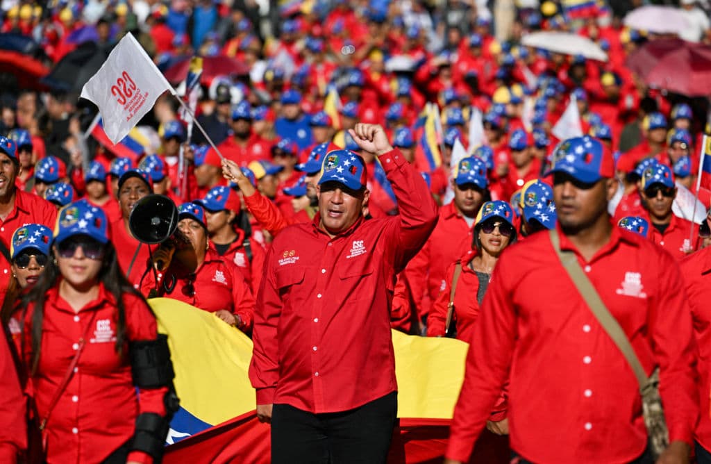 Seguidores del presidente Nicolás Maduro marcharon este miércoles en Caracas.