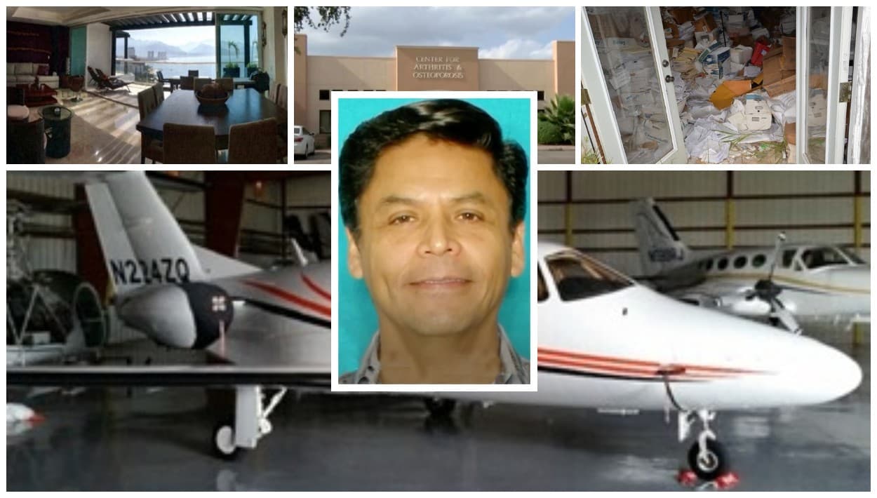 Médico hispano pierde la libertad, más de $28 millones, 13 propiedades, un jet y un Maserati en Texas