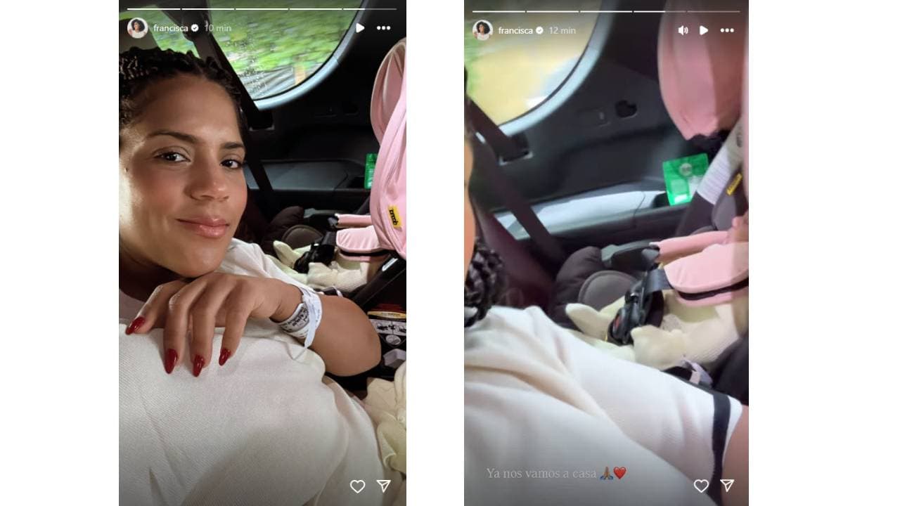 Francisca y Raffaella Eleanor rumbo a casa.