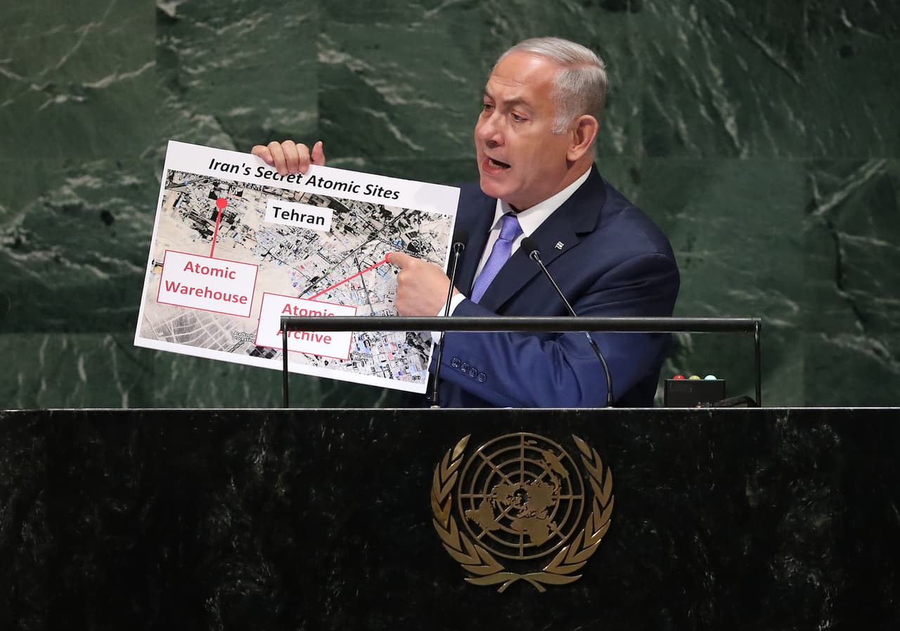 El primer ministro israelí acusa a Irán de tener "un depósito secreto" para su programa nuclear 