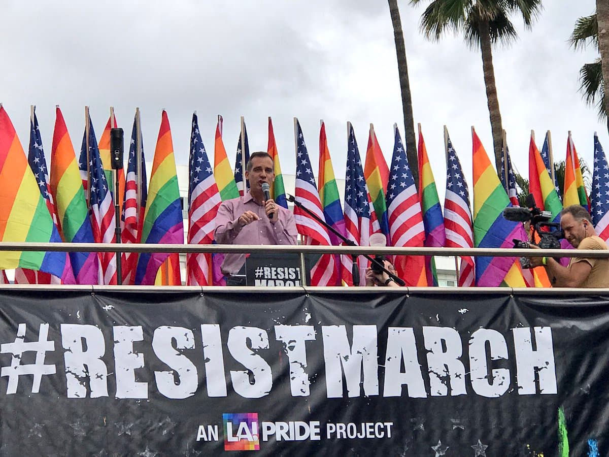 El alcalde Eric Garcetti.