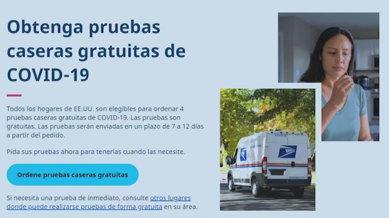 Las pruebas caseras de detección de covid-19 son gratis. El gobierno estará enviando cuatro unidades por casa.