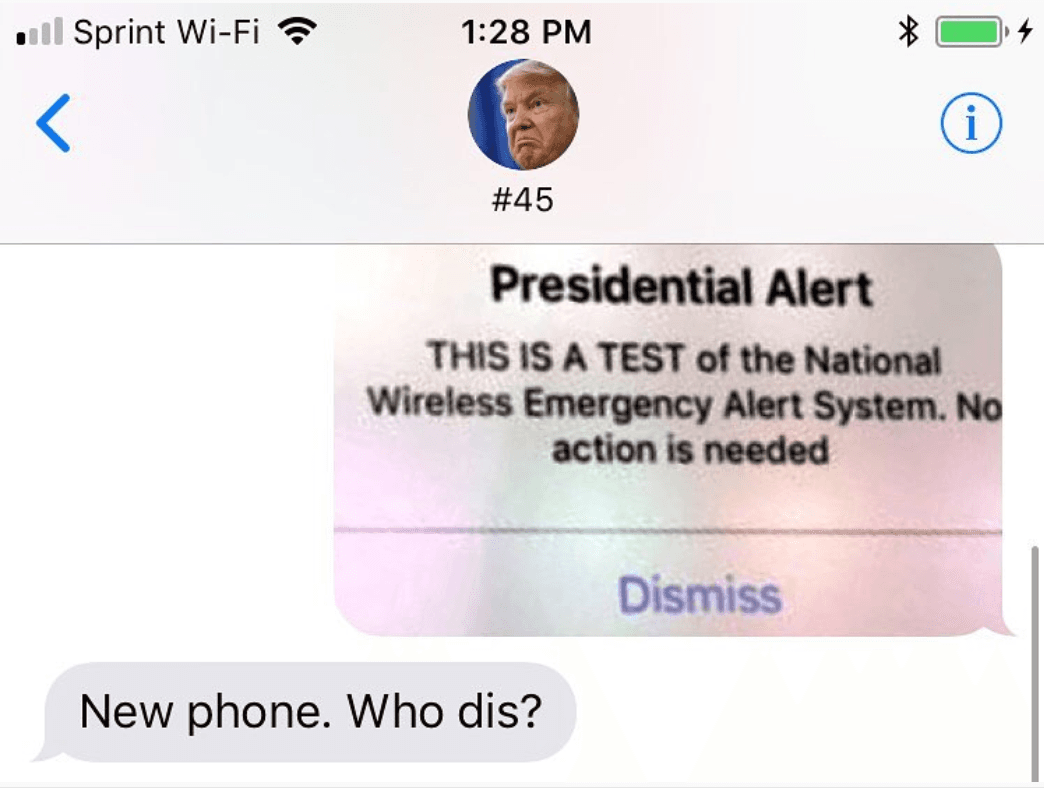 "Tengo un nuevo telefono. ¿Quién eres?".