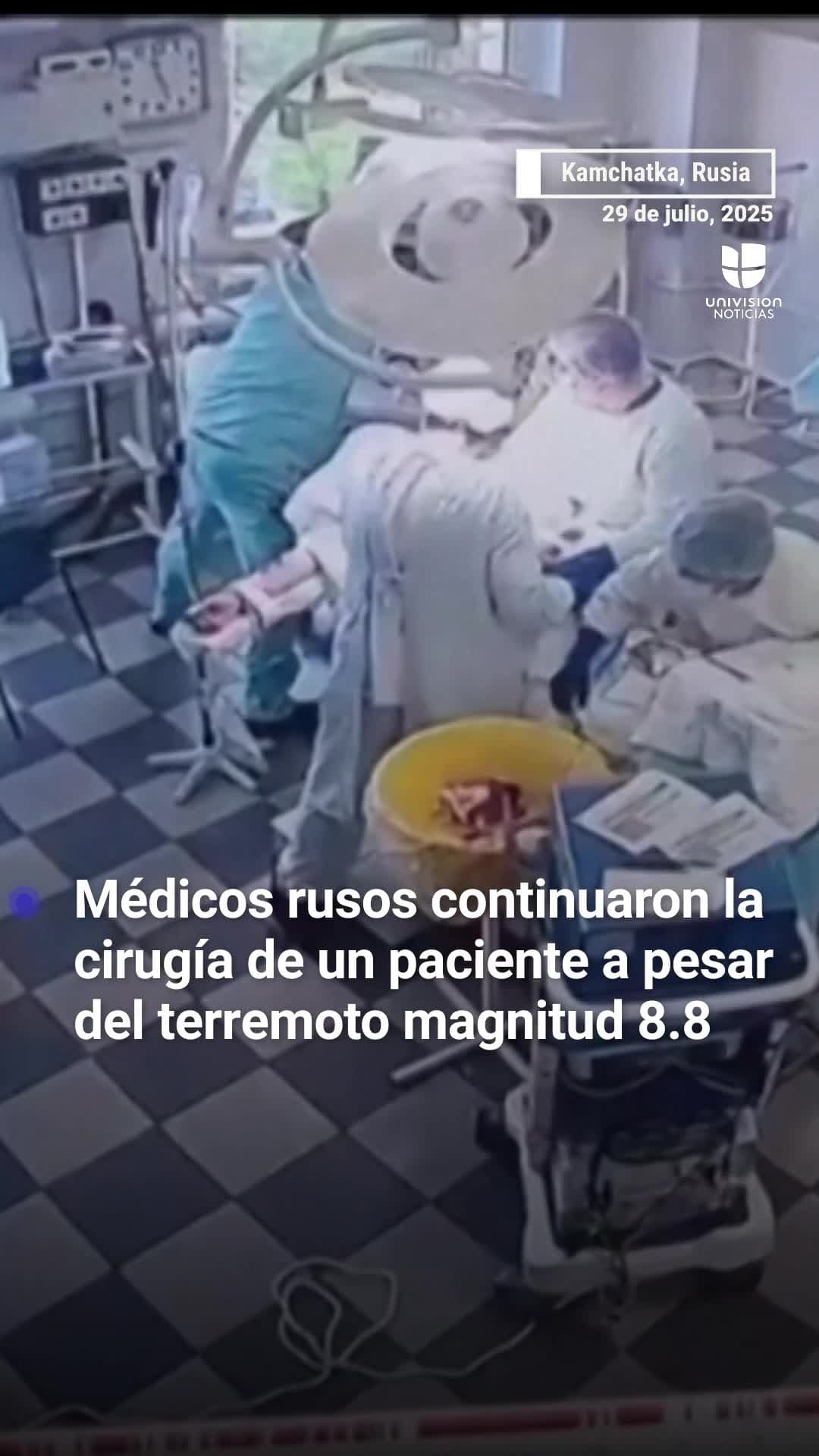 Cirugía en pleno terremoto: médicos en Rusia continuaron operando durante el temblor 8.8