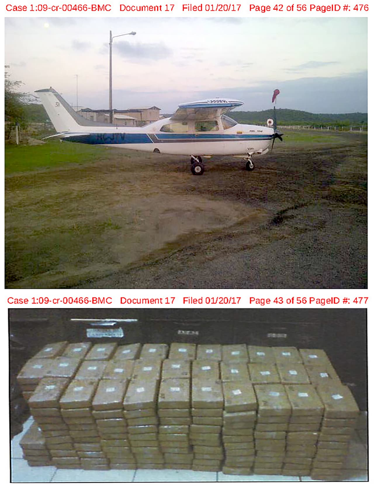 <b>Evidencia 7:</b> En esta pequeña avioneta capturaron 373 kg de cocaína en Ecuador.