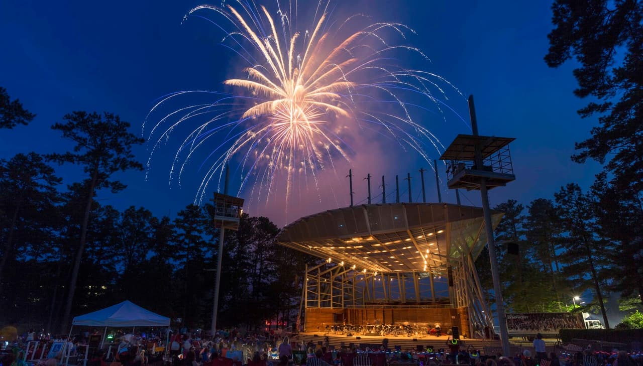 <b>Evento</b>: Town of Cary Independence Day Celebration
<br>
<b>Fecha</b>: 4 de julio
<br>
<b>Lugar</b>: Koka Booth Amphitheatre. 8003 Regency Pkwy. Cary, NC
<br>
<b>Sitio web</b>: 
<a href="https://www.boothamphitheatre.com/events/detail/town-of-cary-presents-independence-day-celebration">https://www.boothamphitheatre.com/events/detail/town-of-cary-presents-independence-day-celebration</a> 
<br>
<br>El evento contará con la música de la Sinfónica de Carolina del Norte y la Cary Town Band. Disfruta de actividades para niños y un deslumbrante espectáculo de fuegos artificiales sobre Symphony Lake.