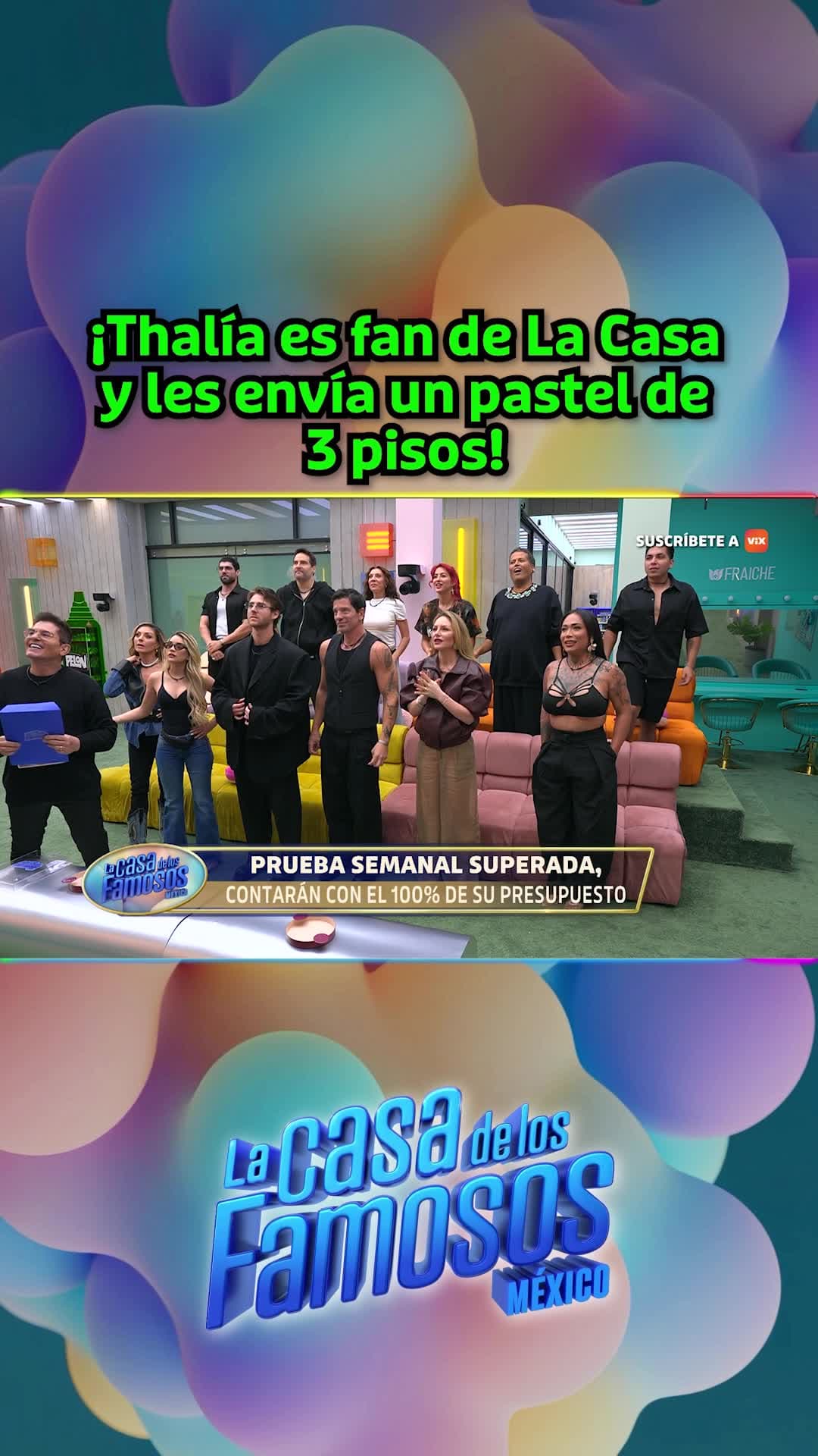 ¡Thalía es fan de La Casa y les envía un pastel de 3 pisos!