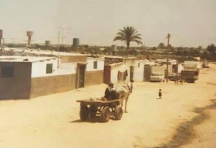 La calle del YMCA en Gaza, 1980.