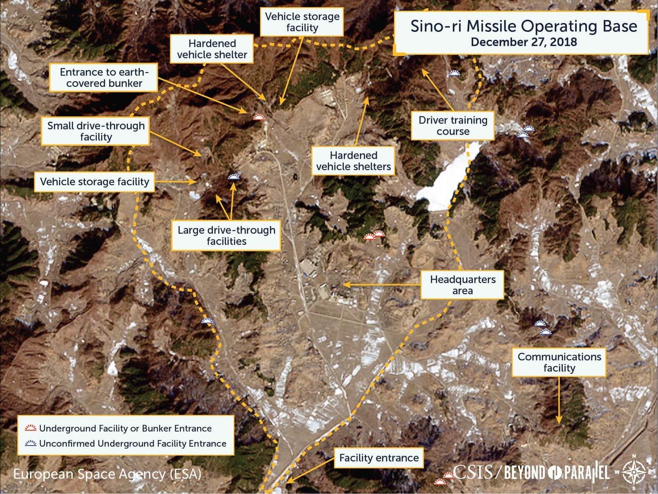 Investigadores descubren una de las supuestas 20 bases de misiles no declaradas por Corea del Norte