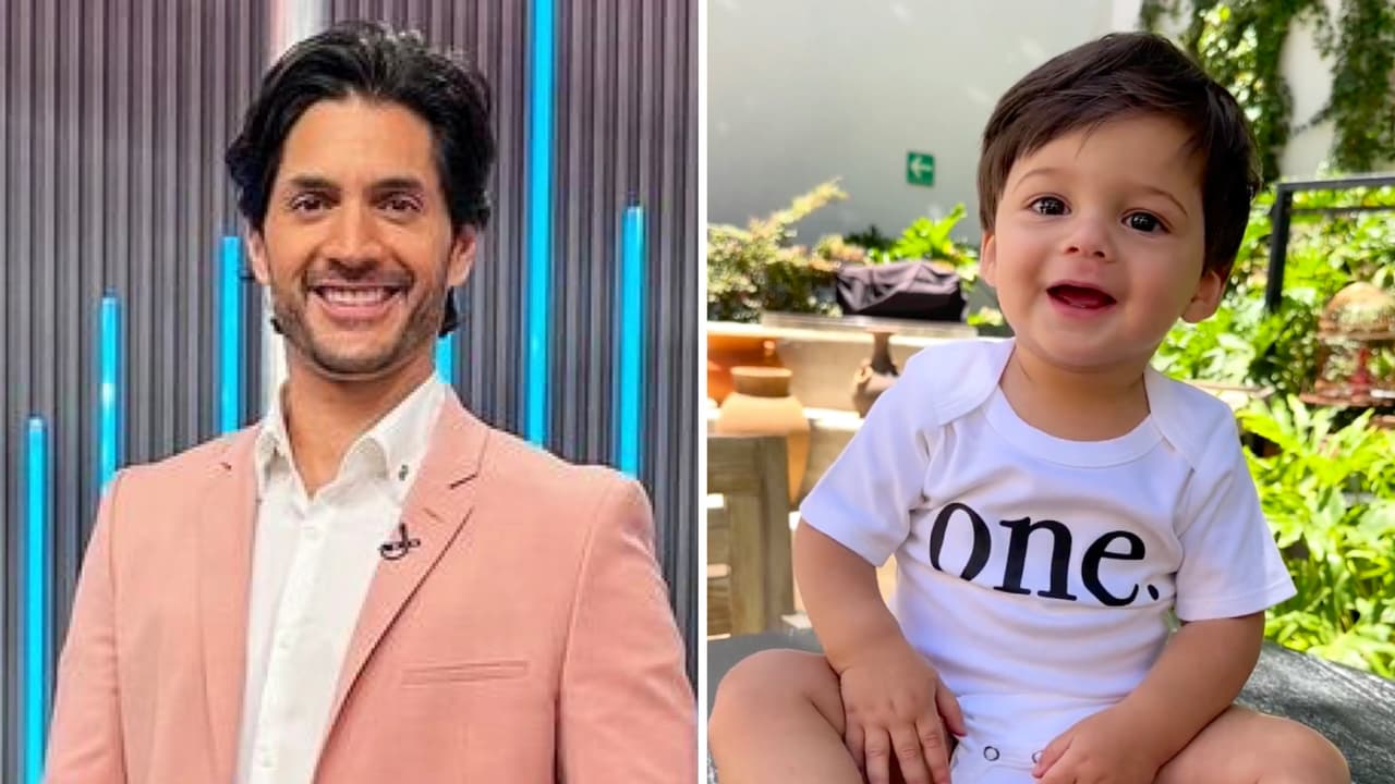 Hijo de Daniel Elbittar le 'roba' la cama a su perrita y sus fans no paran de reír
