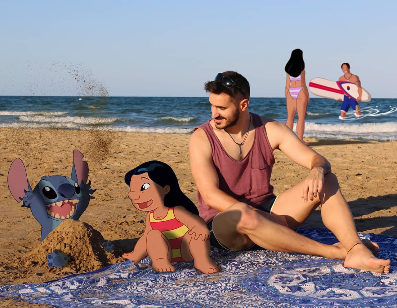 Samuel Manzanera Blasco ilustra su día a día a lado de personajes Disney: fotos