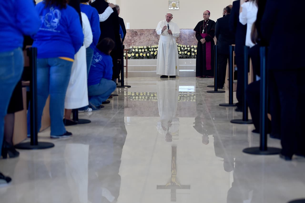 El Papa mantiene una charla con los presos del penal de Ciudad Juárez.