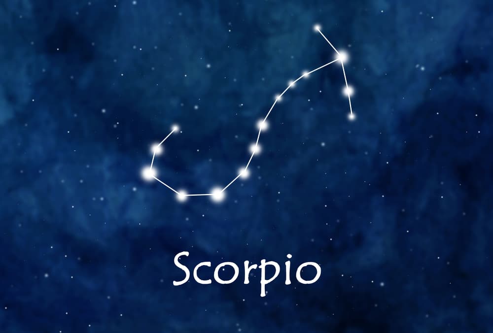 La forma de esta constelación es llamativa no sólo porque su forma realmente se asemeja a un escorpión, sino especialmente debido al considerable brillo de sus estrellas principales, destacando la roja Antares.