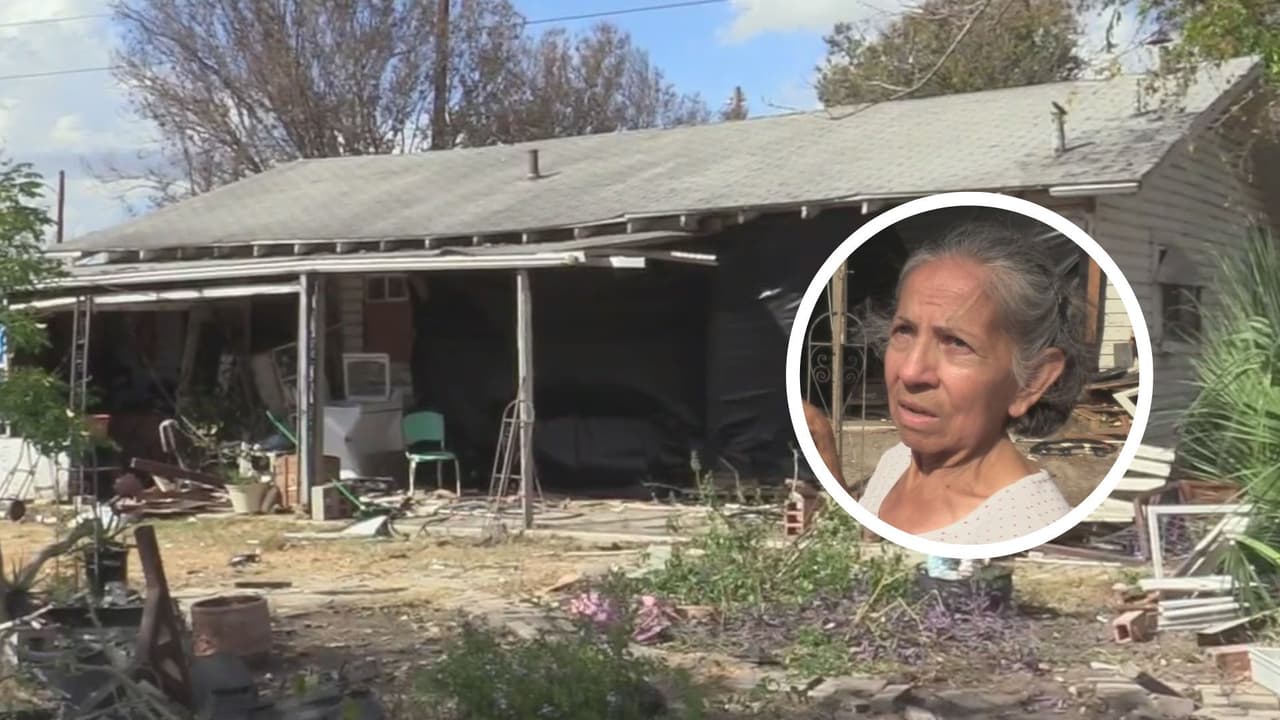 Una mujer hispana que vive cerca de una curva en el 830 de Patton boulevard, cruce con Amerada, se quedó sin hogar después de que un auto, aparentemente involucrado en una persecución, terminó incrustado en su vivienda. 
<br>
<br>El vehículo chocó contra la habitación de su hija, quien sufrió varias heridas.